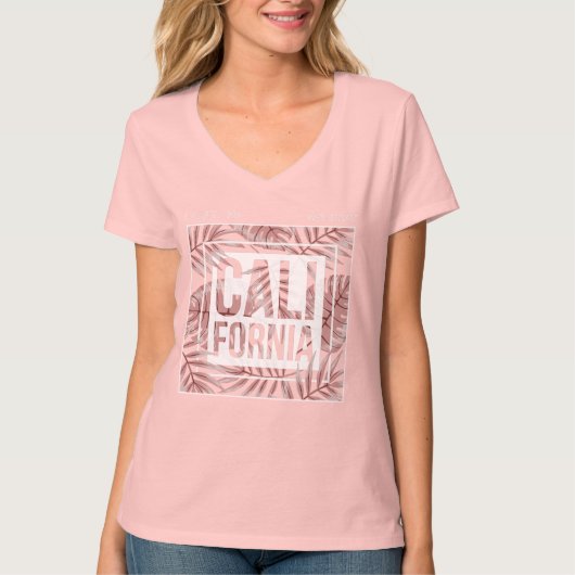 California Summer Forever- Tropical Leaves T-Shirt (Vorderseite)