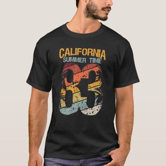 California Summer Time 83 Beach Santa Cruz Surfing T-Shirt (Vorderseite)
