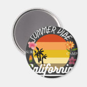 California Summer Vibe Surf Camp Magnet (Vorderseite/Rückseite)