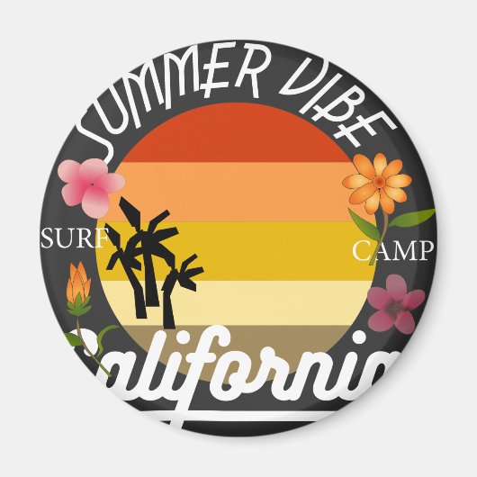 California Summer Vibe Surf Camp Magnet (Vorne)