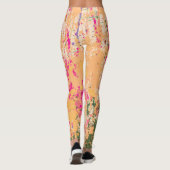 California Sunset Abstrakt Spritzer Paint Leggings (Rückseite)