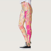 California Sunset Abstrakt Spritzer Paint Leggings (Links)