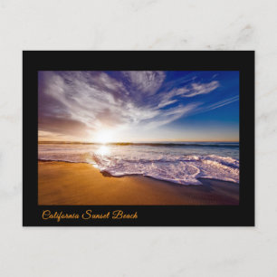 California Sunset Beach - Kundenspezifische Urlaub Feiertagspostkarte
