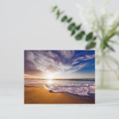 California Sunset Beach Postcard Postkarte (Stehend Vorderseite)