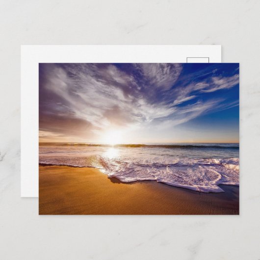 California Sunset Beach Postcard Postkarte (Vorne/Hinten)