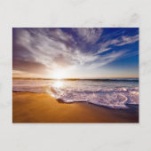 California Sunset Beach Postcard Postkarte (Vorderseite)