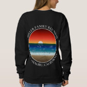 California Sunset Beach Sand Heart Family Wiederse Sweatshirt (Rückseite)
