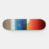 California Sunset | Beach Sand Heart Skateboard (Horizontal)