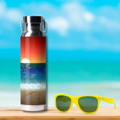 California Sunset | Beach Sand Heart Trinkflasche