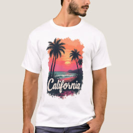 California Sunset Beach T - Shirts | Retro Vintag
