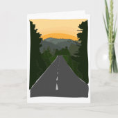 California Sunset Birthday Karte (Vorderseite)