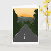 California Sunset Birthday Karte (Gelbe Blume)