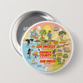 California Sunset Button (Vorne & Hinten)