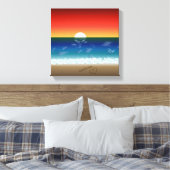 California Sunset | Hintergrund des Sandstrands Leinwanddruck (Insitu (Schlafzimmer))
