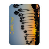 California Sunset Palm Trees am Strand Magnet (Vertikal)