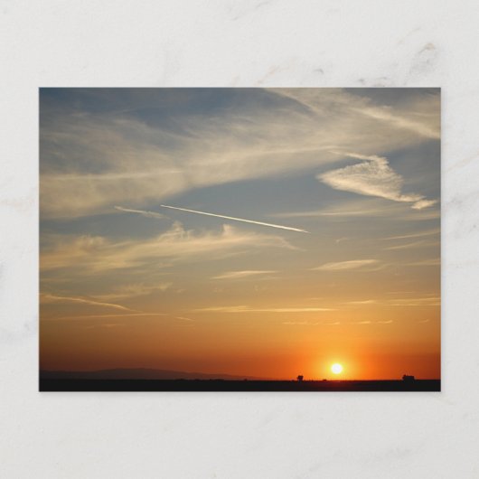 California Sunset Postcard Postkarte (Vorderseite)