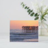 California Sunset Postcard Postkarte (Stehend Vorderseite)