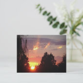 California Sunset Postcard Postkarte (Stehend Vorderseite)