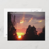 California Sunset Postcard Postkarte (Vorne/Hinten)