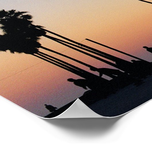 California Sunset Poster (Ecke)