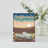 California Sunset Postkarte (Stehend Vorderseite)