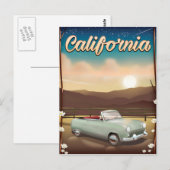 California Sunset Postkarte (Vorne/Hinten)