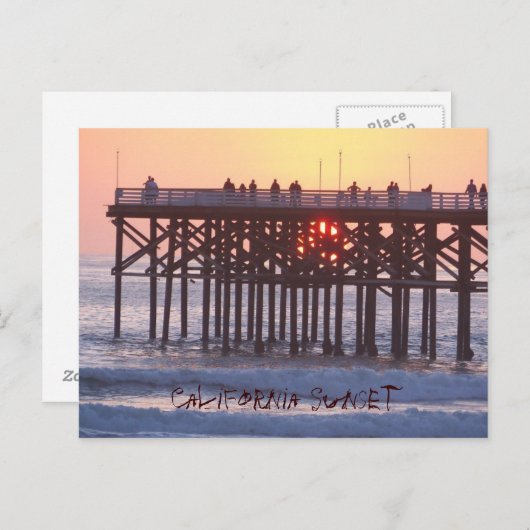 California Sunset Postkarte (Vorne/Hinten)