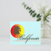 California Sunset Postkarte (Stehend Vorderseite)