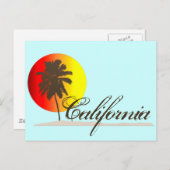 California Sunset Postkarte (Vorne/Hinten)