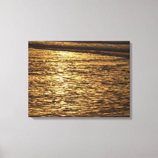 California Sunset Waves Ocean Seascape Leinwanddruck (Vorderseite)