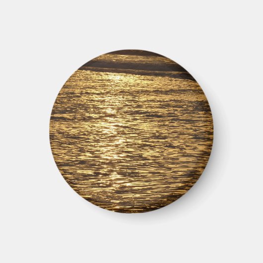 California Sunset Waves Ocean Seascape Magnet (Vorne)