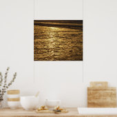 California Sunset Waves Ocean Seascape Poster (Küche)