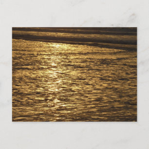 California Sunset Waves Ocean Seascape Postkarte