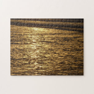 California Sunset Waves Ocean Seascape Puzzle