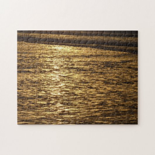 California Sunset Waves Ocean Seascape Puzzle (Horizontal)