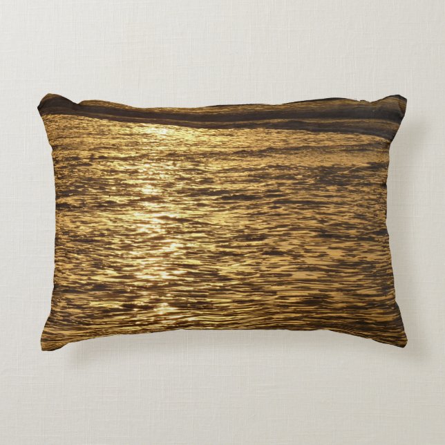 California Sunset Waves Ocean Seascape Zierkissen (Vorderseite)