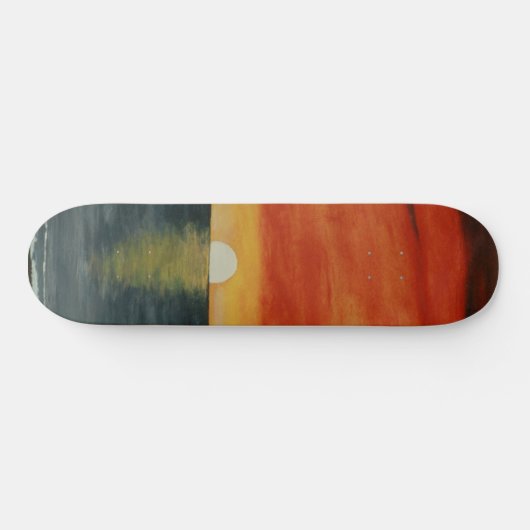 California Sunset West Coast SkateBoard Art (Horizontal)