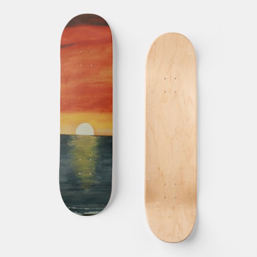 California Sunset West Coast SkateBoard Art (Vorderseite)