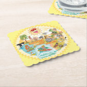 California Sunshine Paradise Scalloped Untersetzer (angewinkelt)