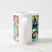 California Super Sticker Collage Muster Jumbo-Tasse (Rückseite)
