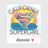 California Supergirl Sunset Graphic Aufkleber (Blatt)