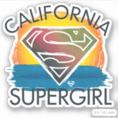 California Supergirl Sunset Graphic Aufkleber (Vorderseite)