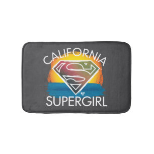 California Supergirl Sunset Graphic Badematte