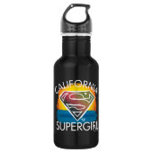 California Supergirl Sunset Graphic Edelstahlflasche (Vorderseite)