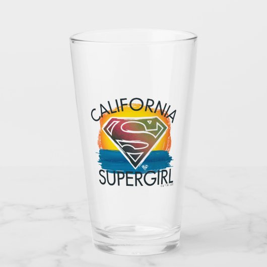 California Supergirl Sunset Graphic Glas (Vorderseite)