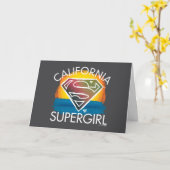 California Supergirl Sunset Graphic Karte (Gelbe Blume)