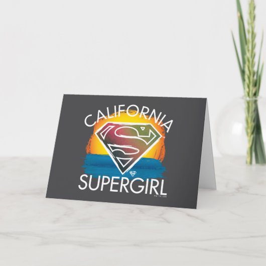 California Supergirl Sunset Graphic Karte (Vorderseite)