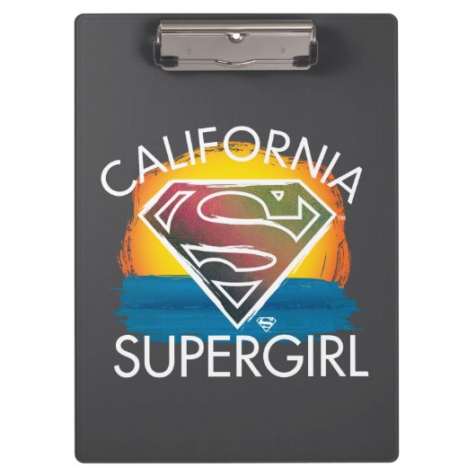 California Supergirl Sunset Graphic Klemmbrett (Vorderseite)