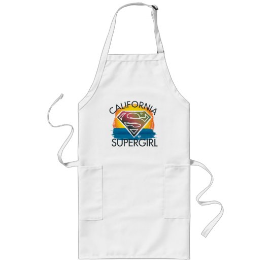 California Supergirl Sunset Graphic Lange Schürze (Vorne)