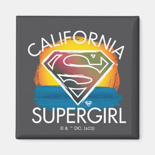 California Supergirl Sunset Graphic Magnet (Vorne)